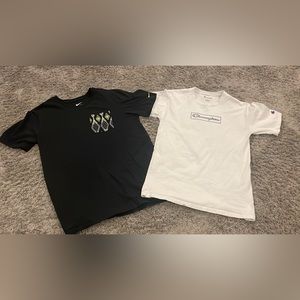 Nike and Champion tshirt. Both are Adult M